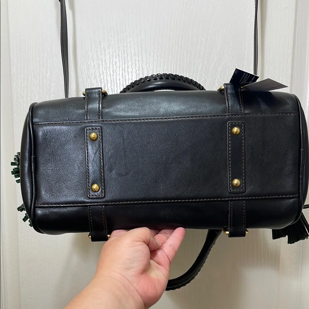 Dooney & Bourke Black Florentine Leather Satchel - Picture 4 of 7